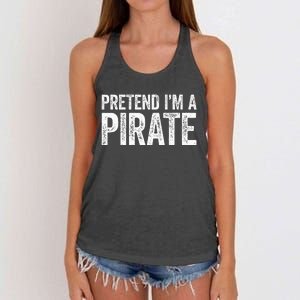 Pretend IM A Pirate Matching Costume Women's Knotted Racerback Tank