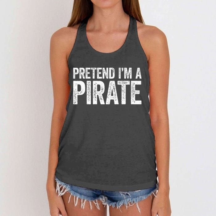 Pretend IM A Pirate Matching Costume Women's Knotted Racerback Tank