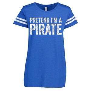 Pretend IM A Pirate Matching Costume Enza Ladies Jersey Football T-Shirt