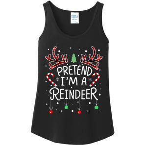 Pretend im a Reindeer  Easy Christmas Costume Ladies Essential Tank