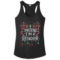 Pretend im a Reindeer  Easy Christmas Costume Ladies PosiCharge Competitor Racerback Tank