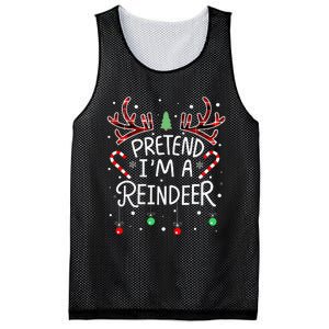 Pretend im a Reindeer  Easy Christmas Costume Mesh Reversible Basketball Jersey Tank