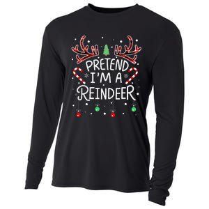 Pretend im a Reindeer  Easy Christmas Costume Cooling Performance Long Sleeve Crew