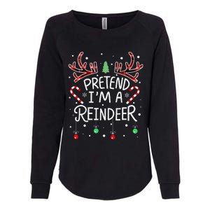 Pretend im a Reindeer  Easy Christmas Costume Womens California Wash Sweatshirt