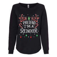 Pretend im a Reindeer  Easy Christmas Costume Womens California Wash Sweatshirt