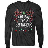 Pretend im a Reindeer  Easy Christmas Costume Tie-Dye Long Sleeve Shirt