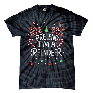 Pretend im a Reindeer  Easy Christmas Costume Tie-Dye T-Shirt