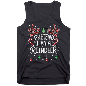 Pretend im a Reindeer  Easy Christmas Costume Tank Top