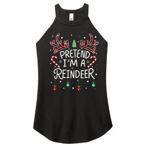 Pretend im a Reindeer  Easy Christmas Costume Women's Perfect Tri Rocker Tank