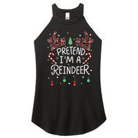 Pretend im a Reindeer  Easy Christmas Costume Women's Perfect Tri Rocker Tank