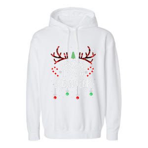 Pretend im a Reindeer  Easy Christmas Costume Garment-Dyed Fleece Hoodie