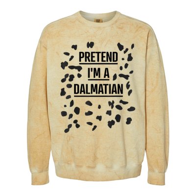 Pretend Im A Dalmatian Funny Lazy Halloween Costume Colorblast Crewneck Sweatshirt