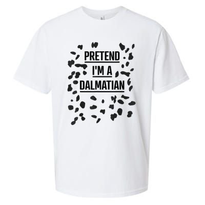 Pretend Im A Dalmatian Funny Lazy Halloween Costume Sueded Cloud Jersey T-Shirt