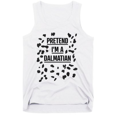 Pretend Im A Dalmatian Funny Lazy Halloween Costume Tank Top