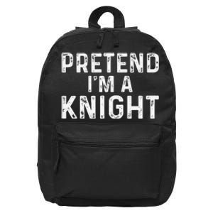 Pretend Im A Knight Halloween 16 in Basic Backpack