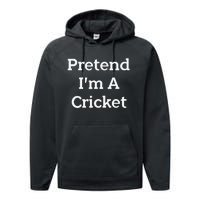 Pretend I'm A Cricket Costume Funny Lazy Halloween Party Performance Fleece Hoodie