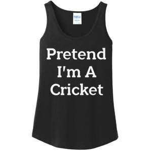 Pretend I'm A Cricket Costume Funny Lazy Halloween Party Ladies Essential Tank