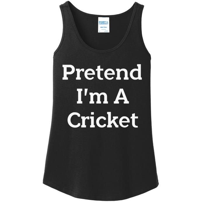 Pretend I'm A Cricket Costume Funny Lazy Halloween Party Ladies Essential Tank