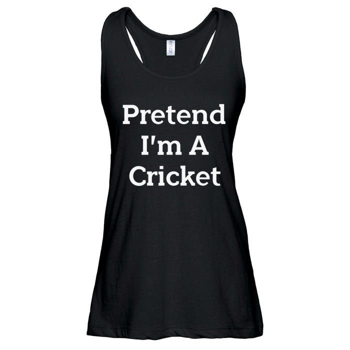 Pretend I'm A Cricket Costume Funny Lazy Halloween Party Ladies Essential Flowy Tank