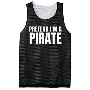 Pretend I'm A Pirate  Matching Costume Mesh Reversible Basketball Jersey Tank