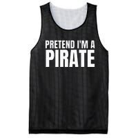 Pretend I'm A Pirate  Matching Costume Mesh Reversible Basketball Jersey Tank