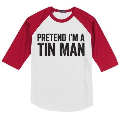 Pretend IM A Tin Man Adult Women Costume Kids Colorblock Raglan Jersey