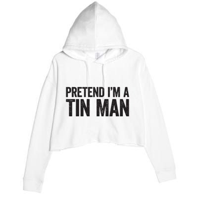 Pretend IM A Tin Man Adult Women Costume Crop Fleece Hoodie