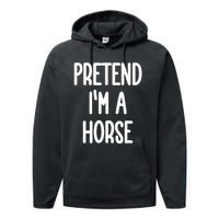 Pretend IM A Horse Costume Performance Fleece Hoodie