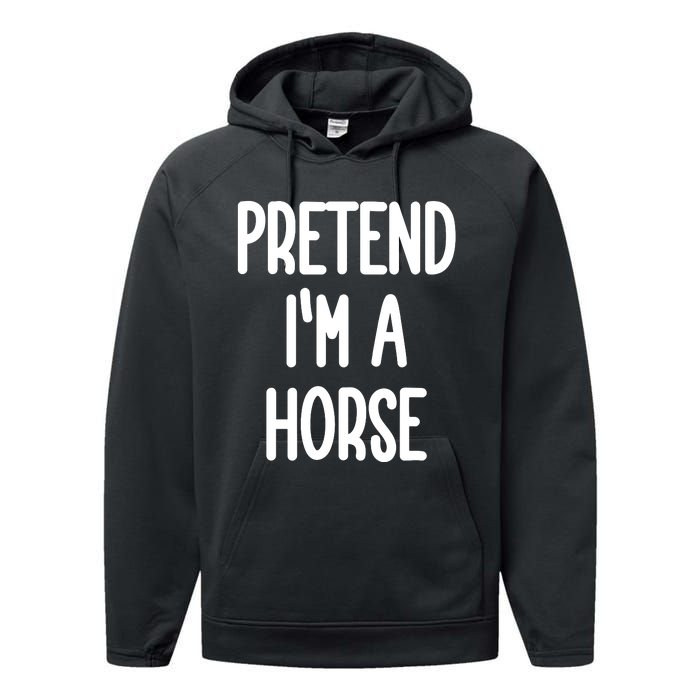 Pretend IM A Horse Costume Performance Fleece Hoodie