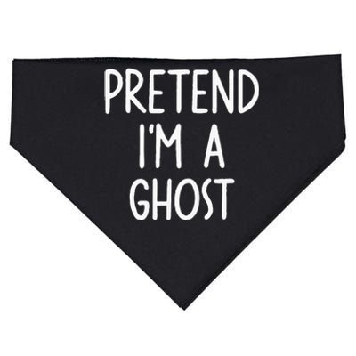 Pretend I'm A Ghost Costume Halloween Lazy Easy USA-Made Doggie Bandana