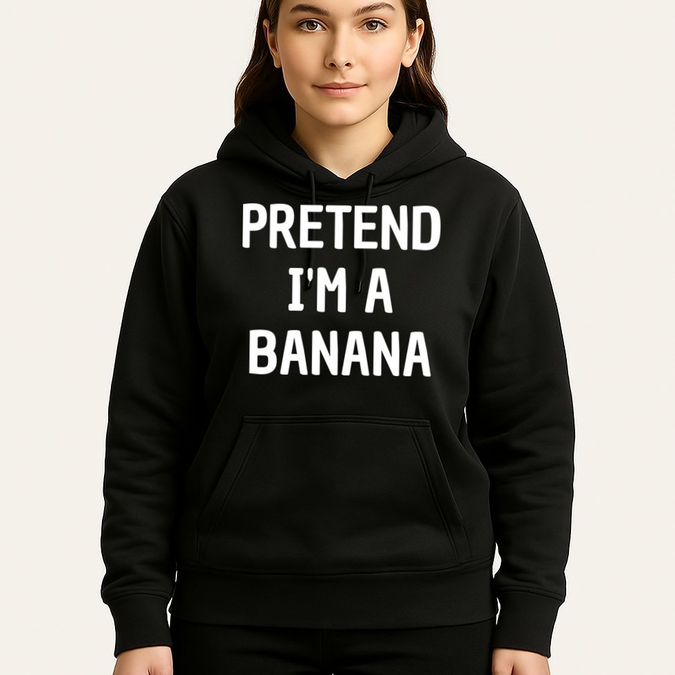 Pretend I'm A Banana Funny Lazy Halloween Costume Hoodie