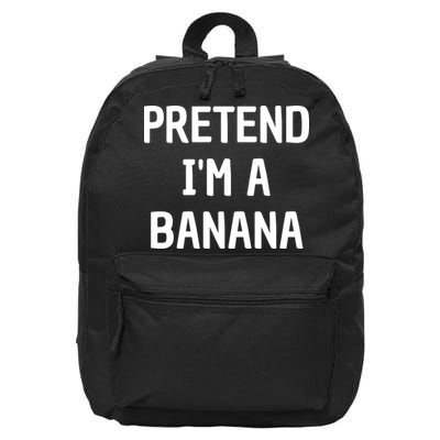Pretend I'm A Banana Funny Lazy Halloween Costume 16 in Basic Backpack