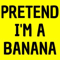Pretend I'm A Banana Funny Lazy Halloween Costume Women's V-Neck T-Shirt