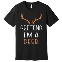 Pretend IM A Deer Lazy Wos Halloween Costume Premium T-Shirt