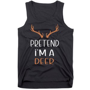 Pretend IM A Deer Lazy Wos Halloween Costume Tank Top