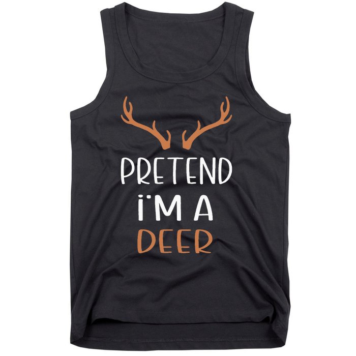 Pretend IM A Deer Lazy Wos Halloween Costume Tank Top