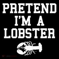 Pretend I'm A Lobster Funny Last Minute Lazy Costume Stripe Pom Pom Beanie