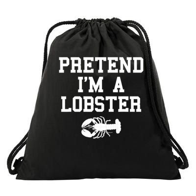 Pretend I'm A Lobster Funny Last Minute Lazy Costume Drawstring Bag
