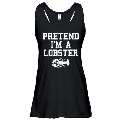 Pretend I'm A Lobster Funny Last Minute Lazy Costume Ladies Essential Flowy Tank