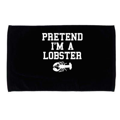Pretend I'm A Lobster Funny Last Minute Lazy Costume Microfiber Hand Towel