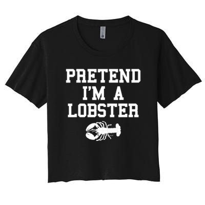 Pretend I'm A Lobster Funny Last Minute Lazy Costume Crop Top