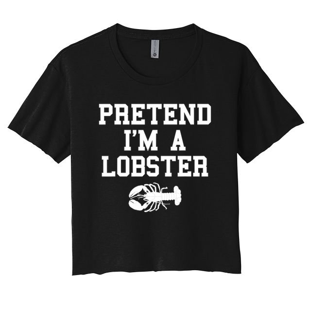 Pretend I'm A Lobster Funny Last Minute Lazy Costume Crop Top