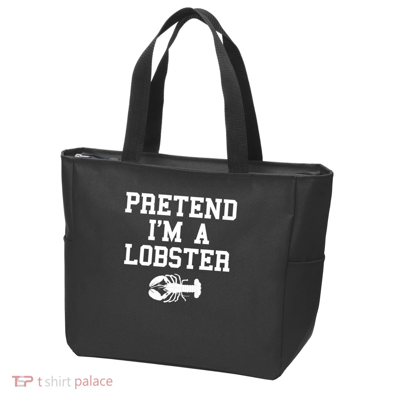 Pretend I'm A Lobster Funny Last Minute Lazy Costume Zip Tote Bag