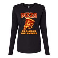 Pizza Is Always The Answer Womens Cotton Relaxed Long Sleeve T-Shirt