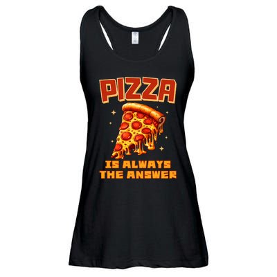 Pizza Is Always The Answer Ladies Essential Flowy Tank