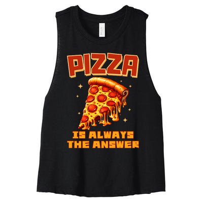 Pizza Is Always The Answer Women's Racerback Cropped Tank