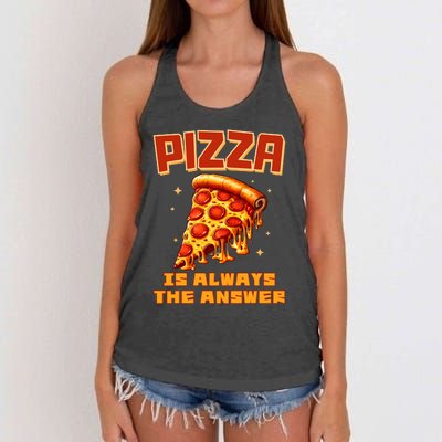 Pizza Is Always The Answer Women's Knotted Racerback Tank