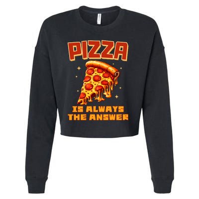 Pizza Is Always The Answer Cropped Pullover Crew