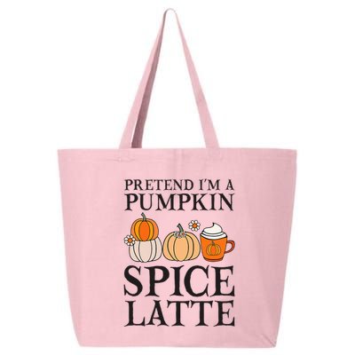 Pretend I'm A Pumpkin Spice Latte Funny Halloween Costume 25L Jumbo Tote