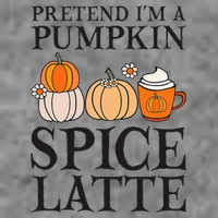 Pretend I'm A Pumpkin Spice Latte Funny Halloween Costume 7-Panel Snapback Hat
